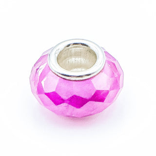 NOVOBEADS "Pink" Mini CZ Sterling Silver Charm