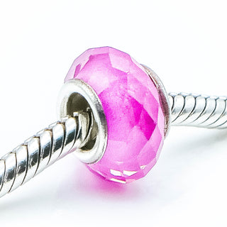 NOVOBEADS "Pink" Mini CZ Sterling Silver Charm