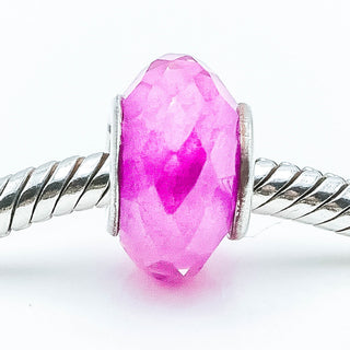 NOVOBEADS "Pink" Mini CZ Sterling Silver Charm