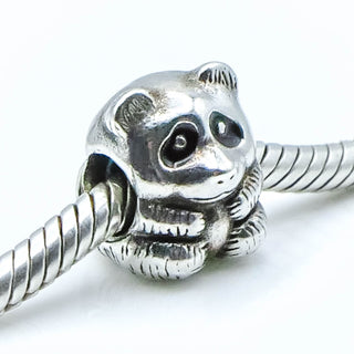 Pandora Panda Sterling Silver Charm With Black Enamel