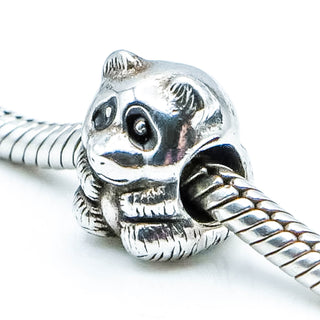 Pandora Panda Sterling Silver Charm With Black Enamel
