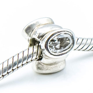 PANDORA Big CZ Clear Skies Sterling Silver Charm With Clear Zirconia