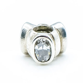 PANDORA Big CZ Clear Skies Sterling Silver Charm With Clear Zirconia