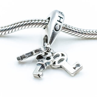 CHAMILIA Hanging Keys of Love, Hope And Faith Sterling Silver Dangle Charm