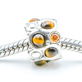 CHAMILIA Brown Cabochon Sterling Silver Charm