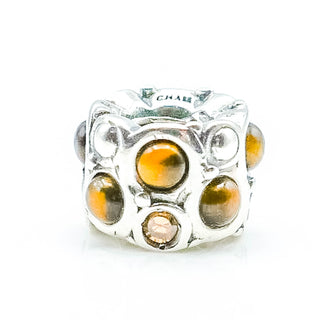 CHAMILIA Brown Cabochon Sterling Silver Charm