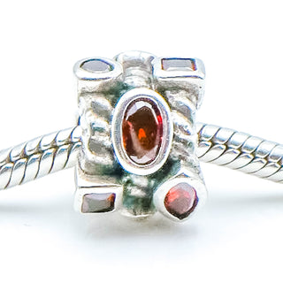 CHAMILIA Marquis Sterling Silver Charm With Brown Swarovski Crystals