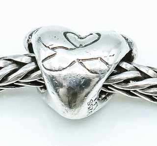 TROLLBEADS Hugging Hearts Bead Sterling Silver Charm