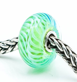 TROLLBEADS Turquoise Feather Bead Sterling Silver Charm