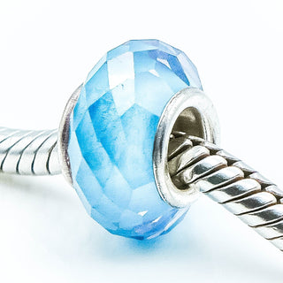 NOVOBEADS Cornflower Blue Mini CZ Sterling Silver Charm