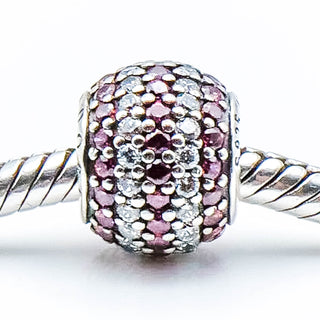 PANDORA Red Nautical Pave Lights Sterling Silver Charm With Red Zirconia