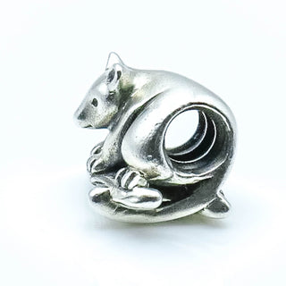 OHM Beads Bear on Branch Sterling Silver Charm