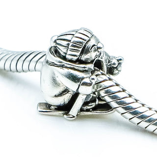 OHM Ski Bunny Sterling Silver Charm