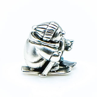 OHM Ski Bunny Sterling Silver Charm