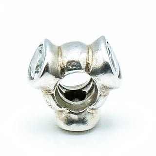 PANDORA Big CZ Clear Skies Sterling Silver Charm With Clear Zirconia