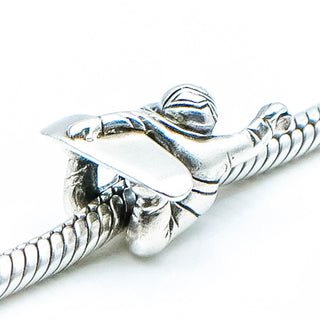 OHM Beads Snow Boarding Sterling Silver Charm