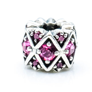 CHAMILIA Shimmering Stories Pink Swarovski Crystal Sterling Silver Charm