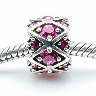 CHAMILIA Shimmering Stories Pink Swarovski Crystal Sterling Silver Charm