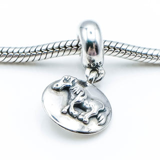 PANDORA RARE Chinese Zodiac Horse Sterling Silver Dangle Charm