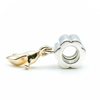 PANDORA Stiletto Shoe Sterling Silver Charm With 14K Gold Stiletto Shoe Dangle