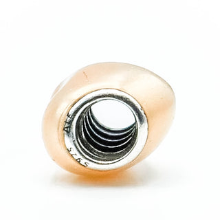 PANDORA Glittering Heart Sterling Silver Charm With Soft Pink Enamel