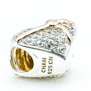 CHAMILIA Heart Of Gold Sterling Silver Charm With Rose Gold