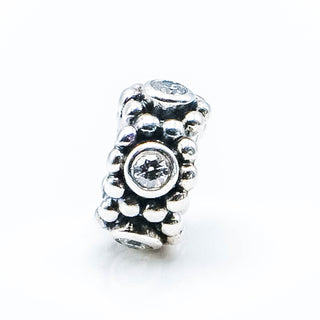 PANDORA Her Majesty Sterling Silver Spacer With Clear Zirconia