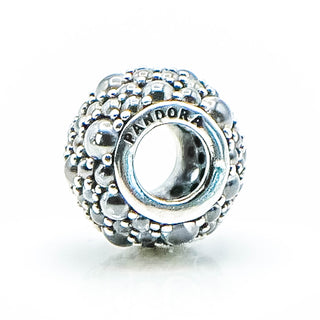 Pandora Shimmering Droplets Sterling Silver Charm With Clear Zirconia