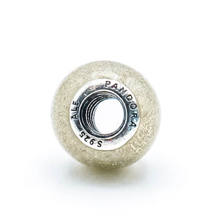 Pandora Golden Enamel Glitter Ball Sterling Silver Charm