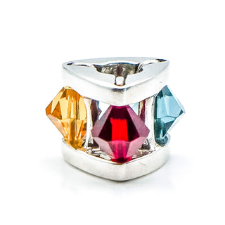 TROLLBEADS Winter Jewel Bead, Big Sterling Silver Charm With Swarovski Crystals