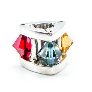 TROLLBEADS Winter Jewel Bead, Big Sterling Silver Charm With Swarovski Crystals