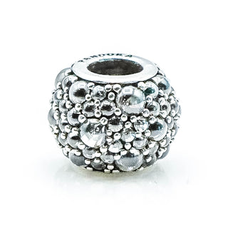 Pandora Shimmering Droplets Sterling Silver Charm With Clear Zirconia
