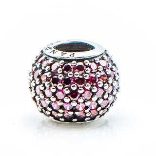 PANDORA Red Pave Lights Sterling Silver Charm With Red Zirconia 791051CZR - Retired
