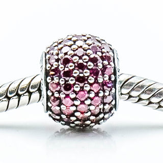 PANDORA Red Pave Lights Sterling Silver Charm With Red Zirconia 791051CZR - Retired