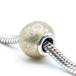 Pandora Golden Enamel Glitter Ball Sterling Silver Charm