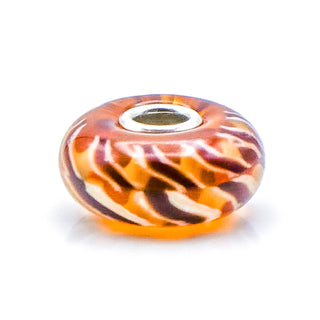 TROLLBEADS Clear Brown Braid Bead Sterling Silver Charm