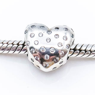 PANDORA Shimmering Heart Sterling Silver Charm