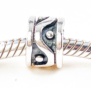 PANDORA Wave and Dots Sterling Silver Charm