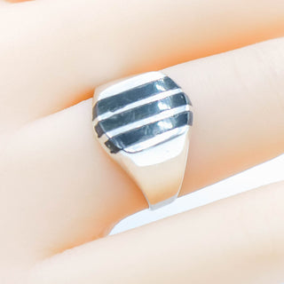 Sterling Silver Black Onyx Mexico Ring Size 7