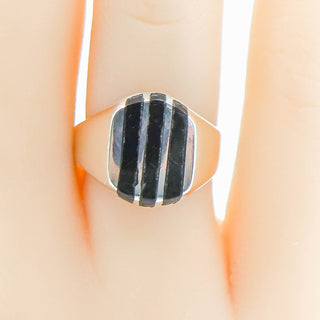 Sterling Silver Black Onyx Mexico Ring Size 7