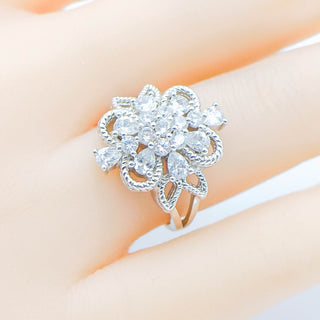 Sterling Silver Cubic Zirconia Ring Size 6