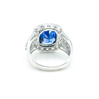 Bella Luce® Blue And White Cubic Zirconia Sterling Silver Ring Size 8