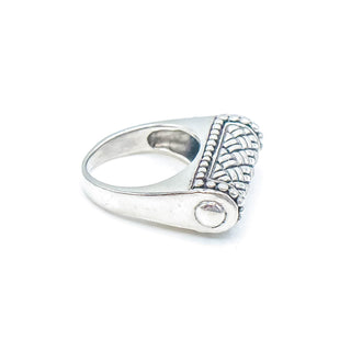 Sterling Silver Woven Design Ring Size 6.25