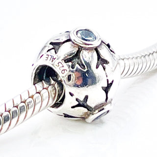 PANDORA RARE Snowflake Sterling Silver Charm