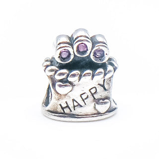 CHAMILIA Happy Birthday  Sterling Silver & SWAROVSKI Crystal Charm