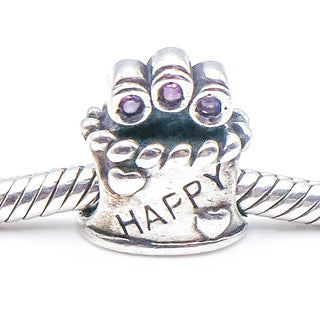 CHAMILIA Happy Birthday  Sterling Silver & SWAROVSKI Crystal Charm