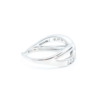 Clear Cubic Zirconia Sterling Silver Infinity Ring Size 8