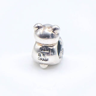 CHAMILIA Teddy Bear With Heart Belly Sterling Silver Charm