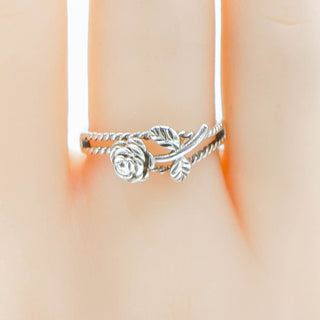 NEVADA SILVER MINE Sterling Silver Rose Ring Size 8