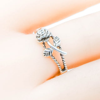 NEVADA SILVER MINE Sterling Silver Rose Ring Size 8